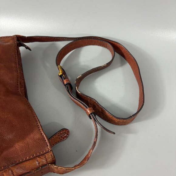 FRYE Brown Leather Crossbody Bag - Picture 7 of 14